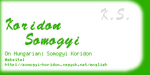 koridon somogyi business card